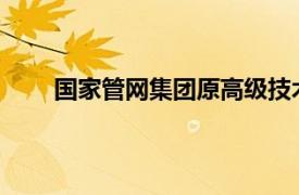 国家管网集团原高级技术专家黄泽俊接受审查调查