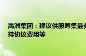 禹洲集团：建议供股筹集最多约1.122亿港元，用于支付重组支持协议费用等