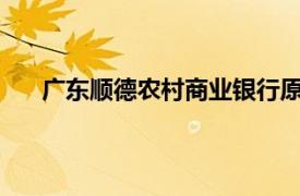 广东顺德农村商业银行原董事长姚真勇接受审查调查