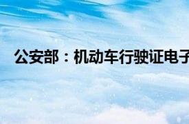 公安部：机动车行驶证电子化11月4日起分三批推广应用