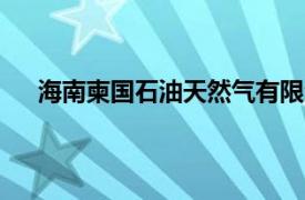 海南柬国石油天然气有限公司成立，注册资本8.5亿元