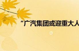 “广汽集团或迎重大人事调整”求证：不实消息