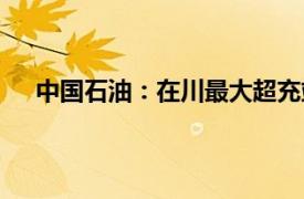 中国石油：在川最大超充站单日充电量突破2万千瓦时