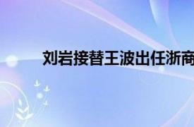 刘岩接替王波出任浙商基金总经理和财务负责人