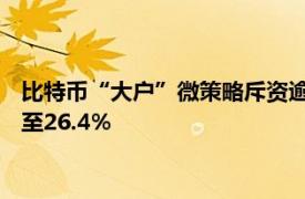 比特币“大户”微策略斥资逾20亿美元买币，今年以来收益率升至26.4%