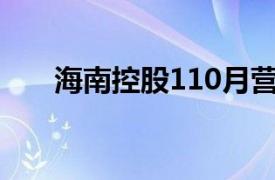 海南控股110月营收同比增长63.91%