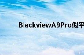 BlackviewA9Pro似乎正在抓取相当不错的照片