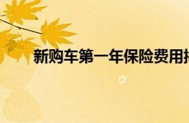 新购车第一年保险费用揭秘：为何高达7000多元？