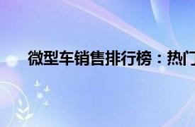 微型车销售排行榜：热门车型一览，销量排行及分析