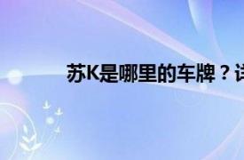 苏K是哪里的车牌？详解江苏扬州车牌号前缀